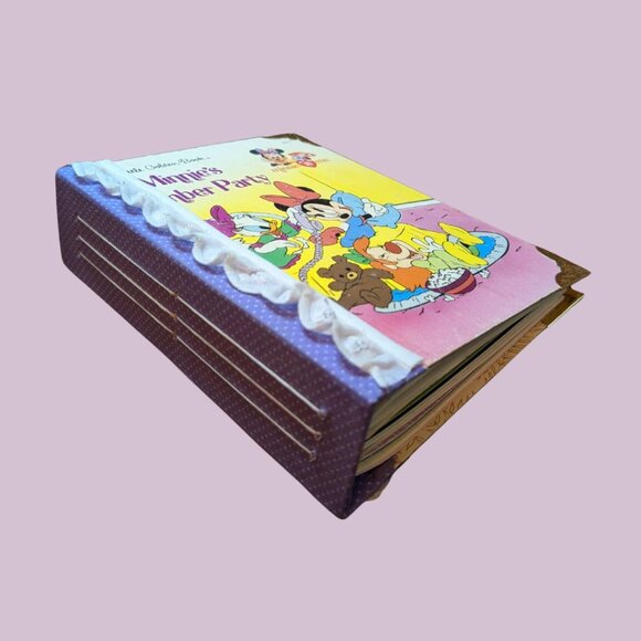 Minnie n' Me Slumber Party Altered Little Golden Book Journal Scrapbook - Picture 4 of 5